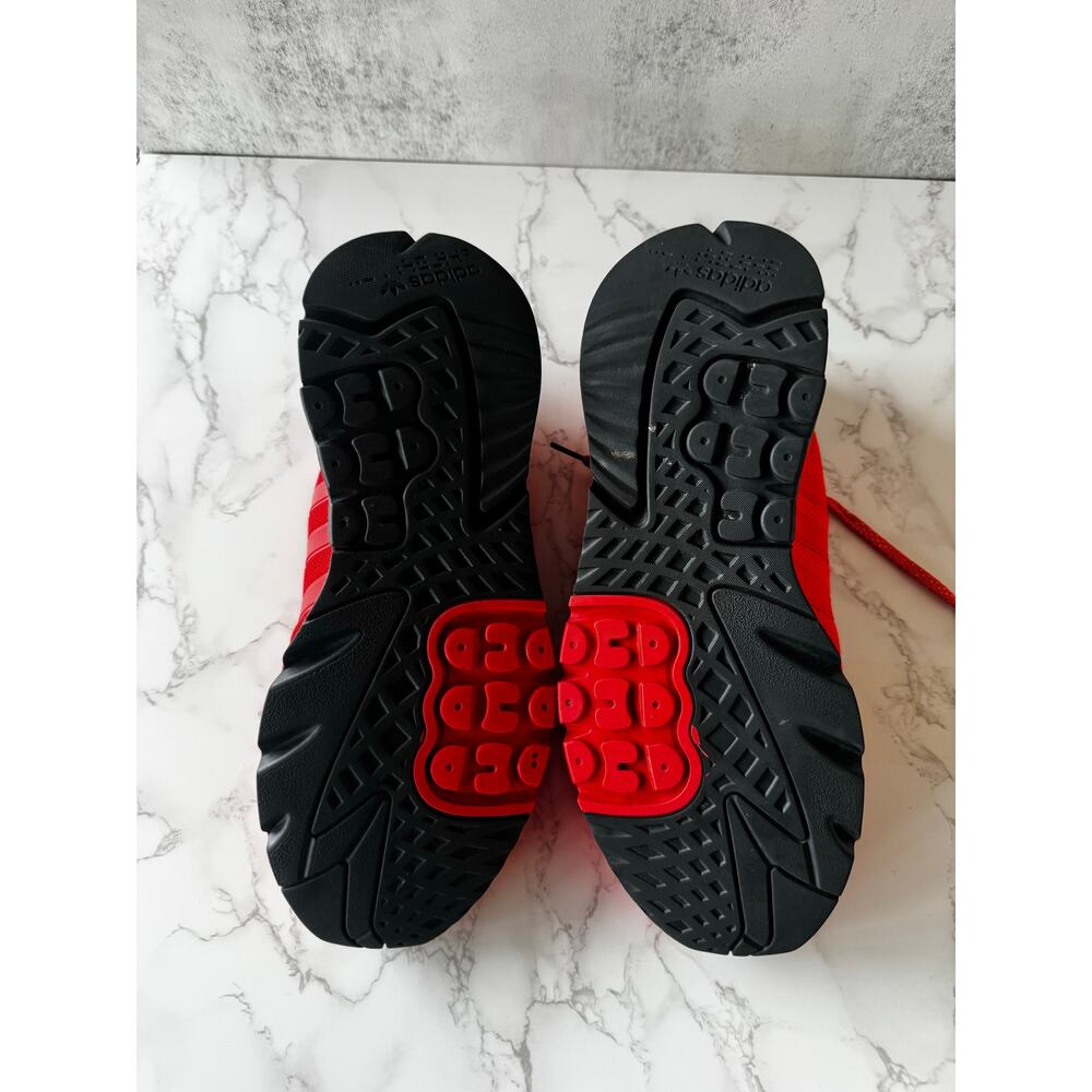 Adidas Nite Jogger Triple Red Boost Sneakers Mens 13 EF5415 - Picture 7 of 8